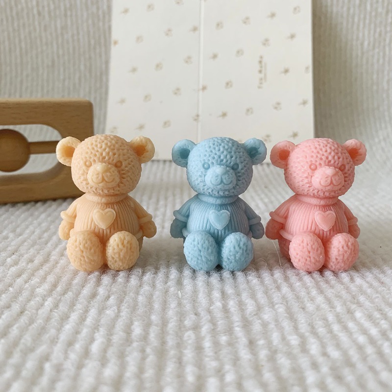 Candle Making Business - Mini Love Bear Candle Silicone Mold