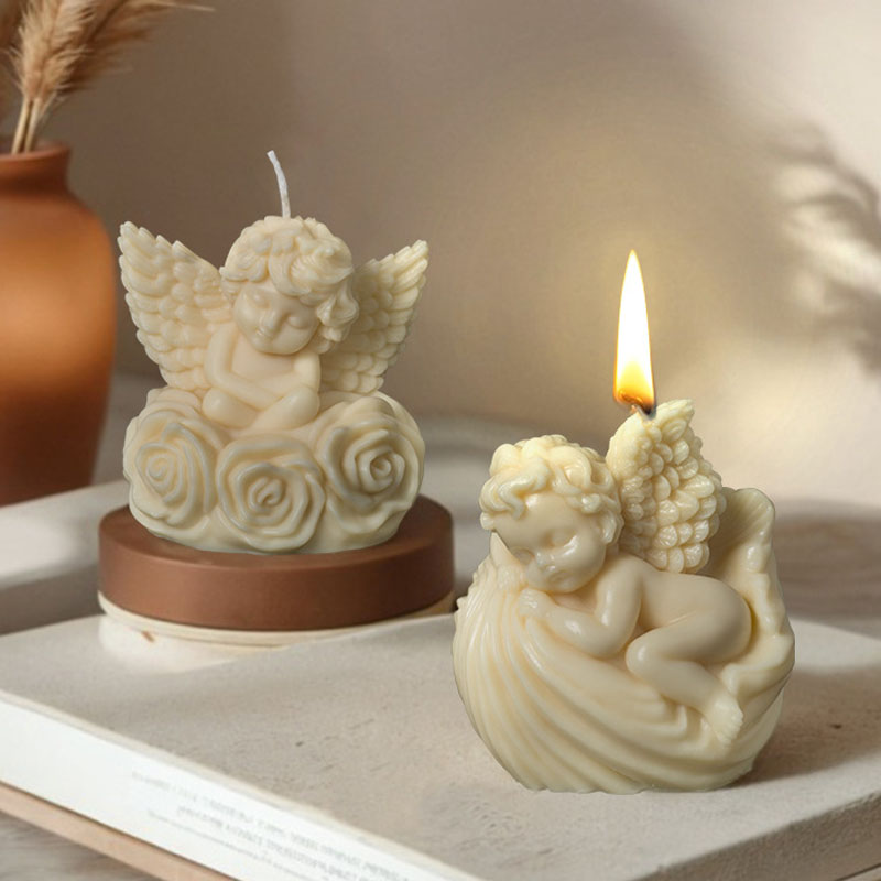 Candle Making Kit For Kids - 3D Rose Angel Children Candle Silicone