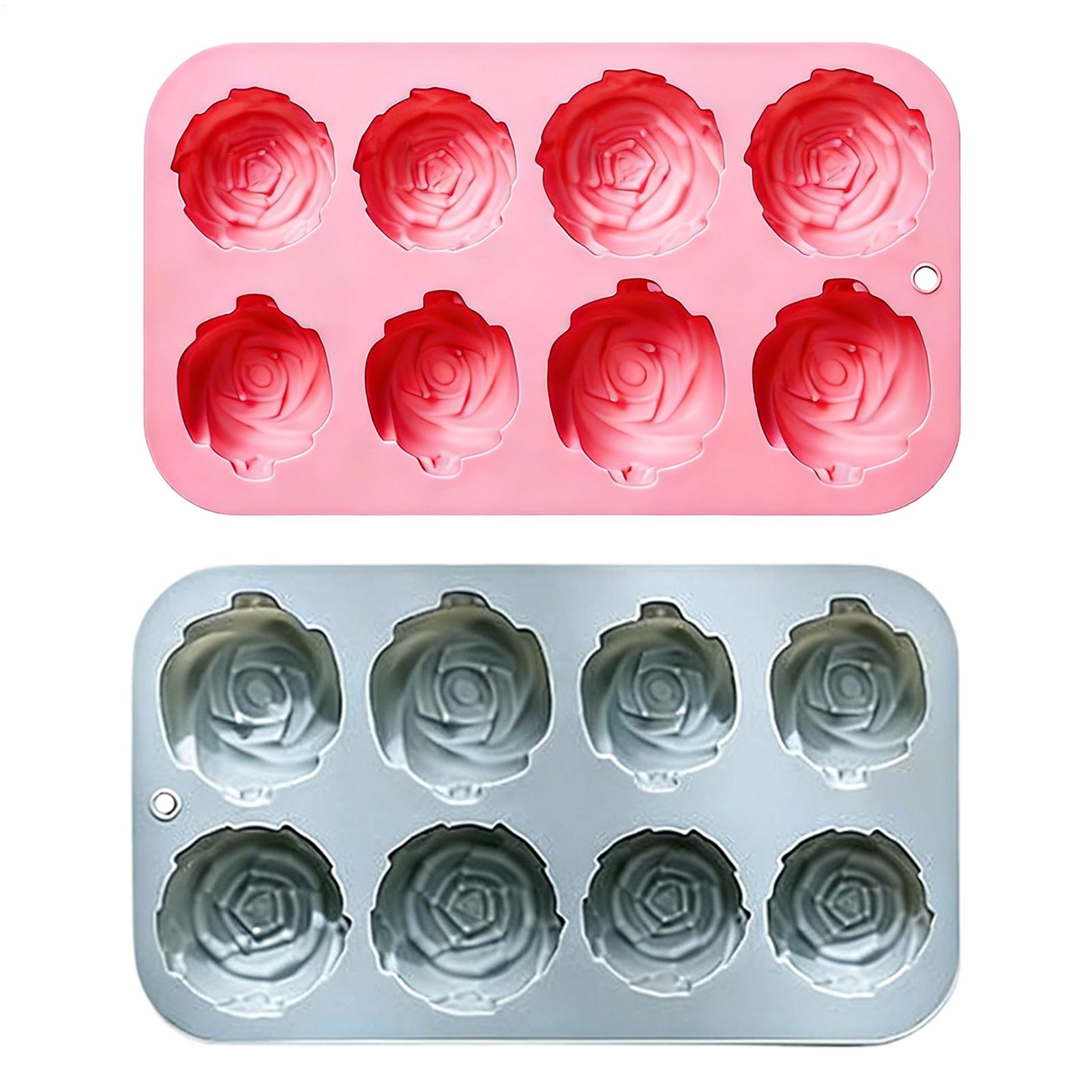 Candle Making Supplies - 8 Holes Rose Flower Silicone Molds