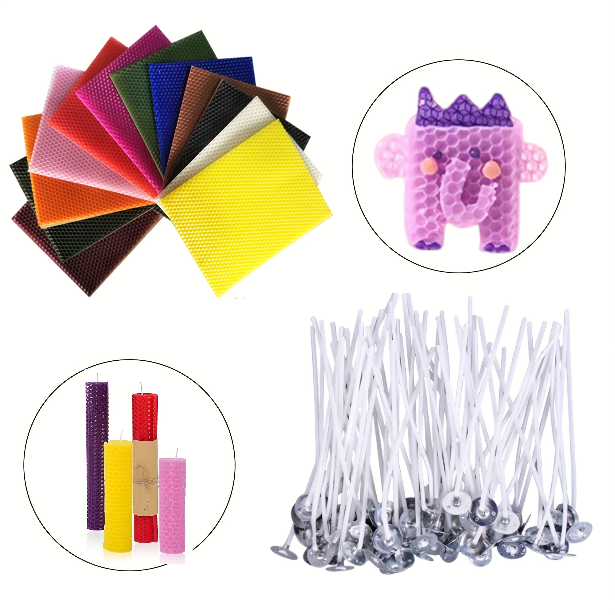 Candle Making Wicks - 1 Set Beeswax Candle Making Kit,