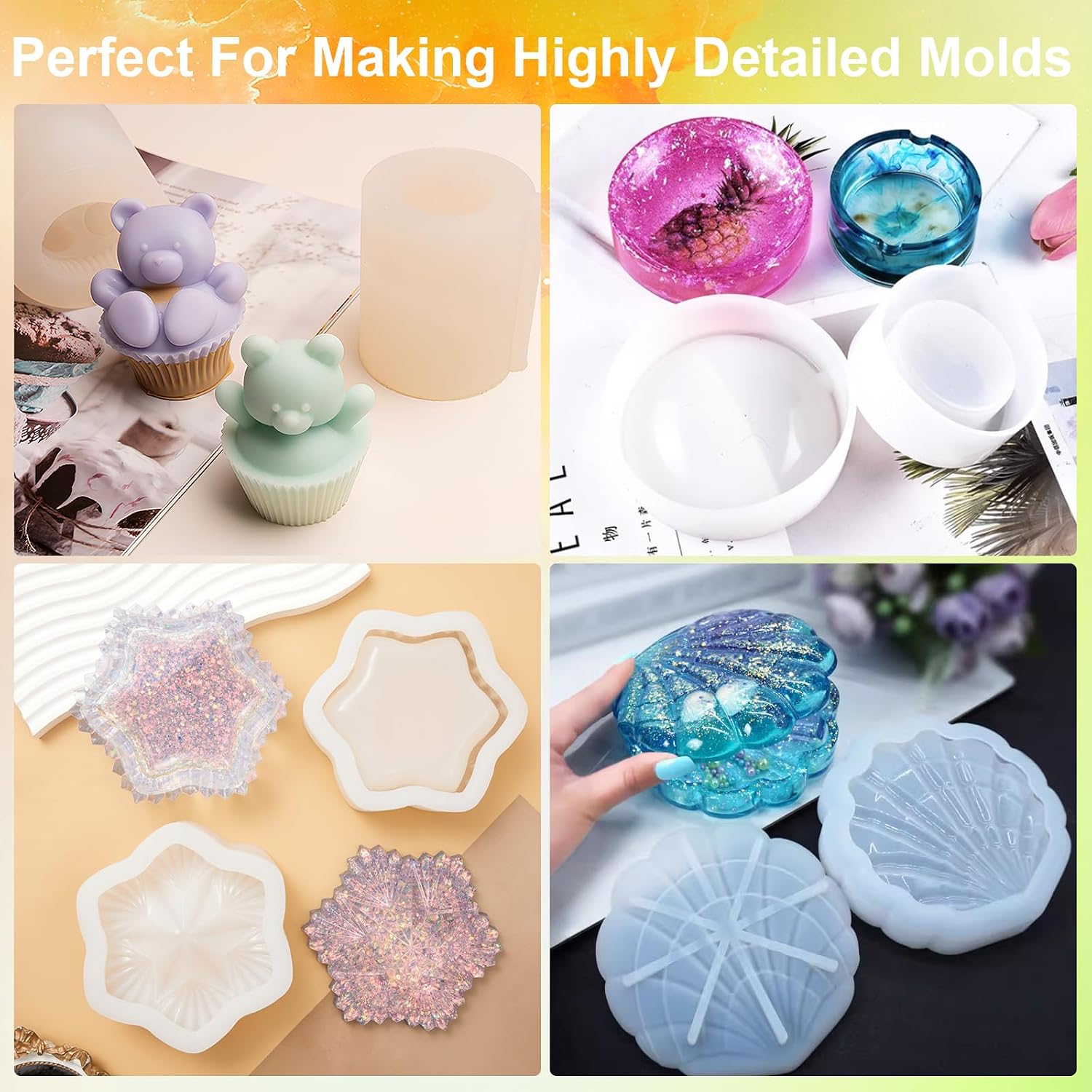Silicone Mold Making Kit, 4LEl - مراجعة Candle Making Kits وسعره