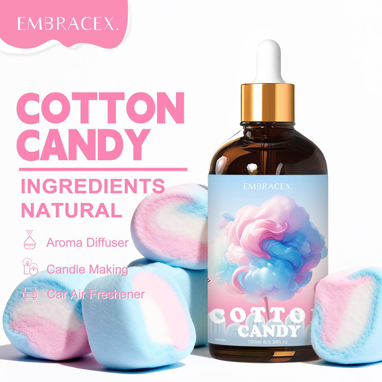 100ml Cotton Candy Essential O - مراجعة Candle Making Supplies وسعره
