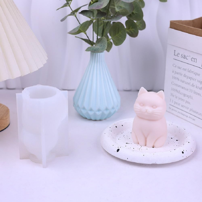 3D Fat Cat  Animal Silicone Ca - مراجعة Candle Making Fat وسعره