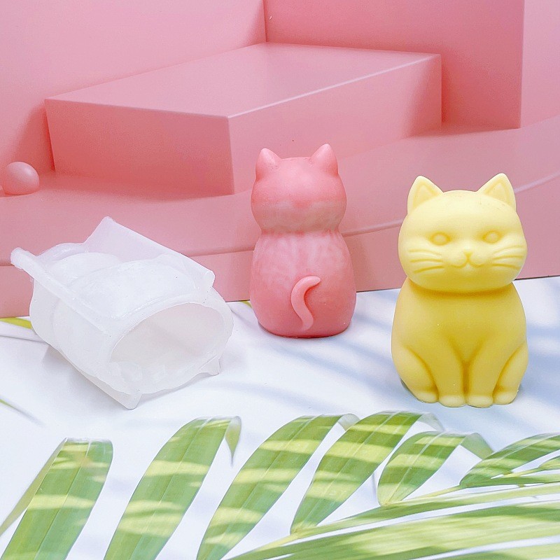 3D Fat Cat  Animal Silicone Ca - مراجعة Candle Making Fat وسعره