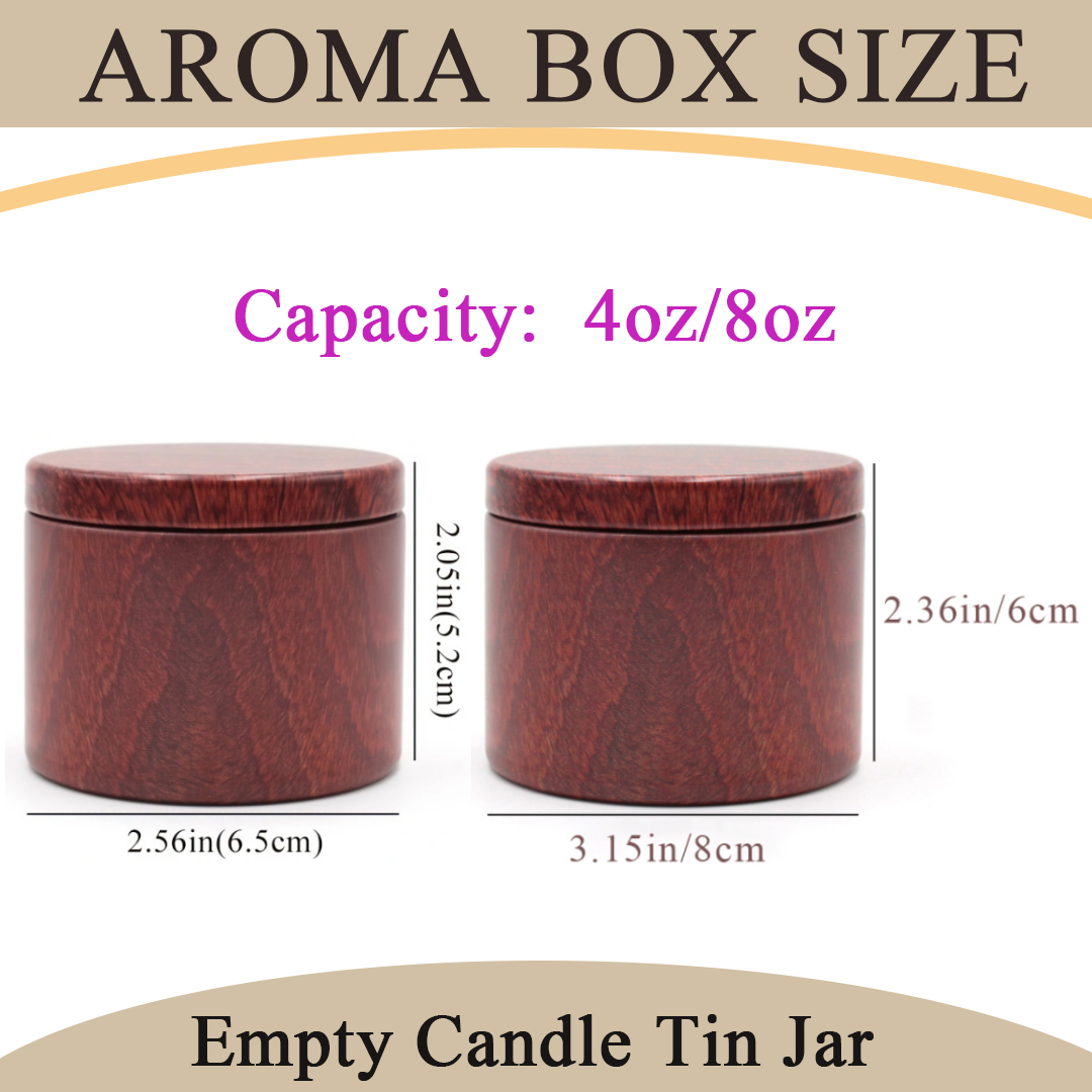 12pcs 8oz Red Pear Wood Grain  - مراجعة Candle Making Jars Wholesale وسعره