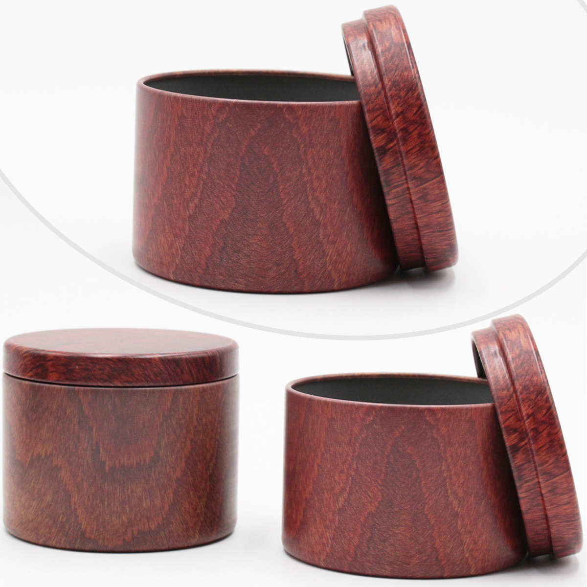 12pcs 8oz Red Pear Wood Grain  - مراجعة Candle Making Jars Wholesale وسعره