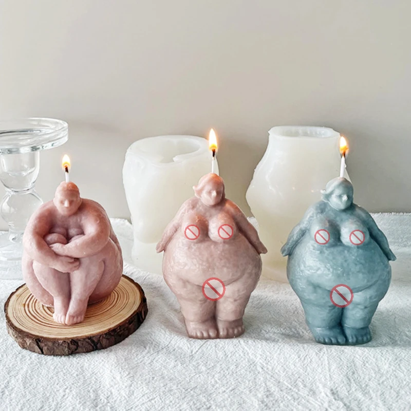 Abstract Human Body Candle Sil - مراجعة Candle Making Fat وسعره