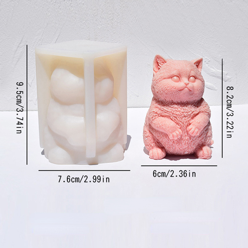 3D Fat Cat Silicone Candle Mol - مراجعة Candle Making Fat وسعره
