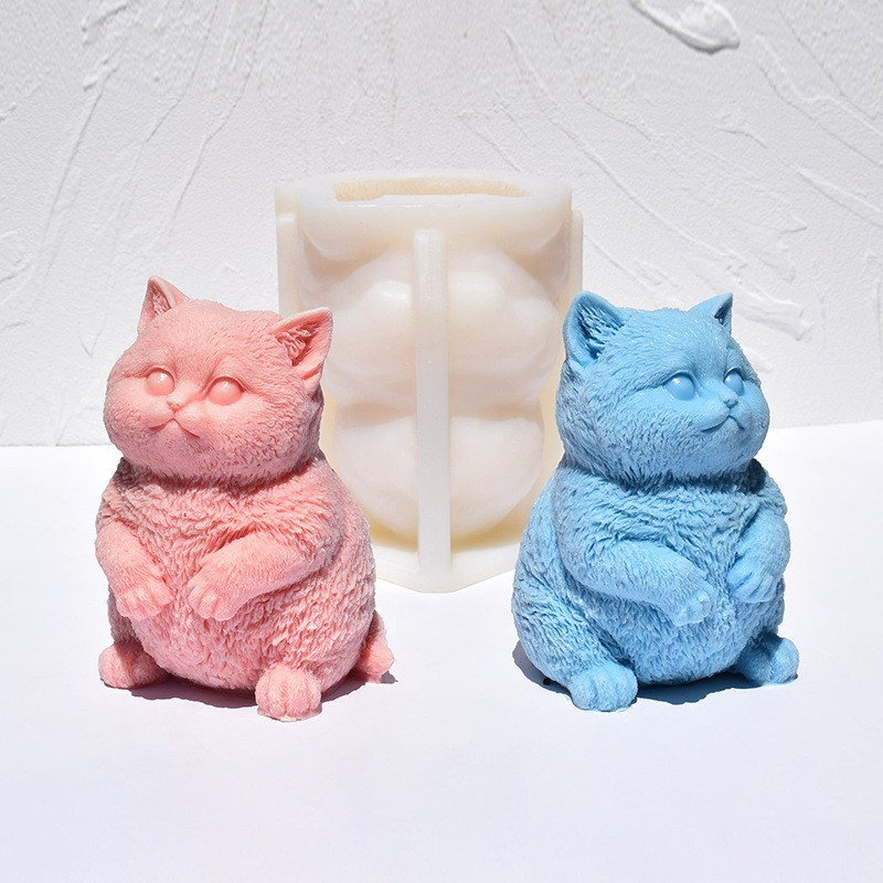 3D Fat Cat Silicone Candle Mol - مراجعة Candle Making Fat وسعره