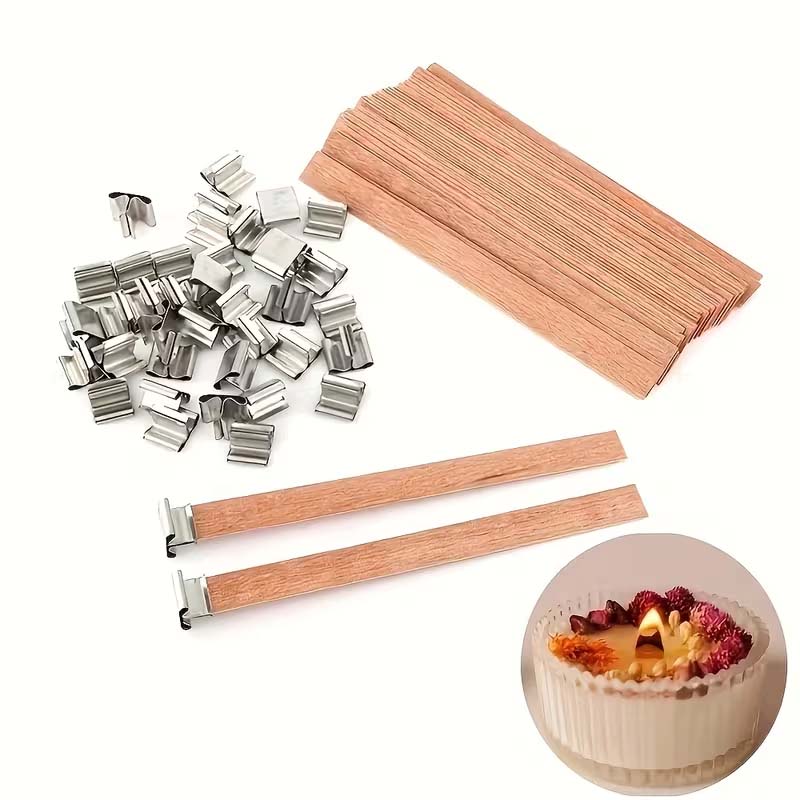 20pcs Wooden Candle Wicks with - مراجعة Candle Making Wicks وسعره