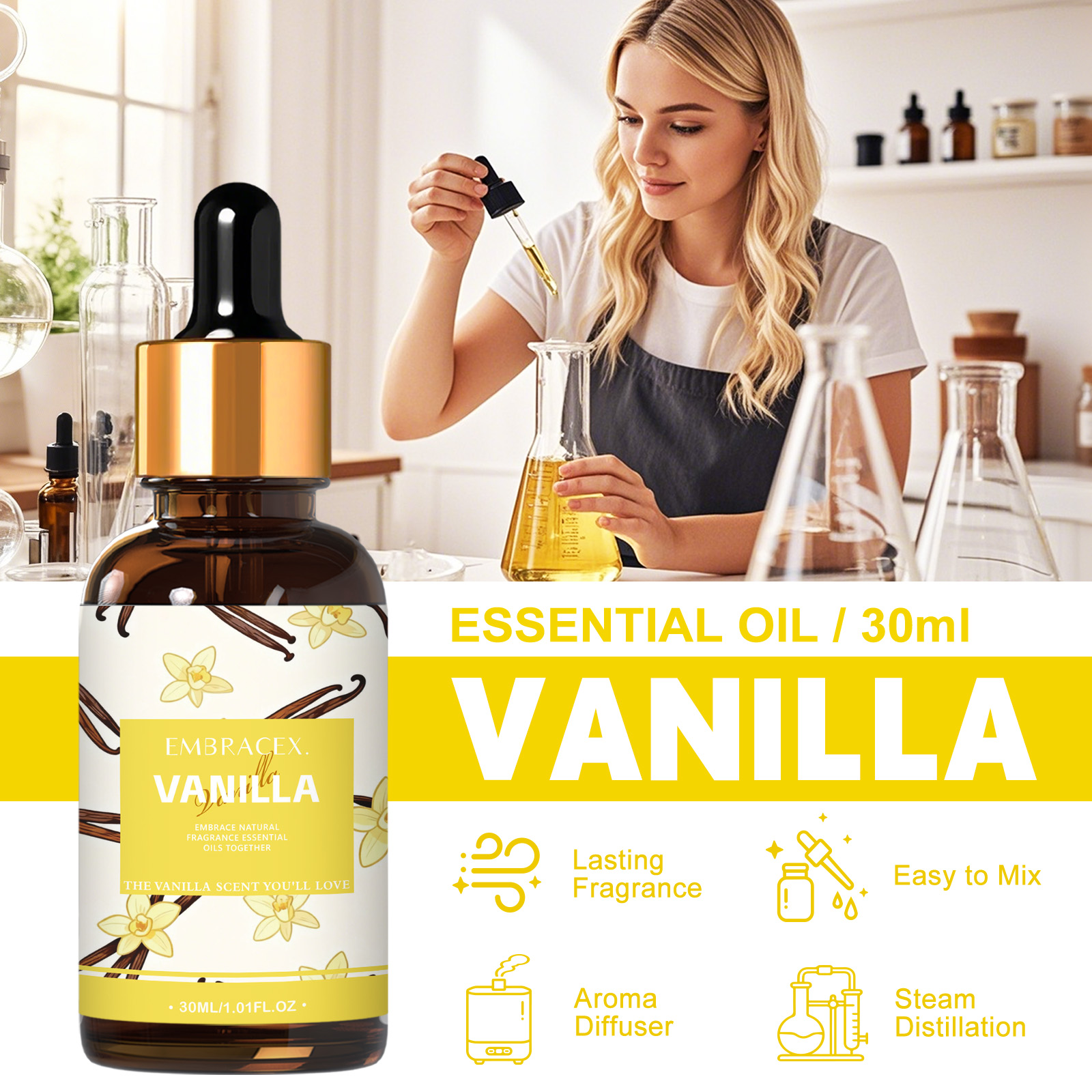 30ml Vanilla Essential Oil For - مراجعة Candle Making Supplies وسعره