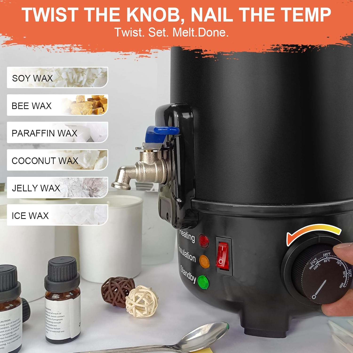 8Lbs Electric Wax Melter for C - مراجعة Candle Making Tempe وسعره