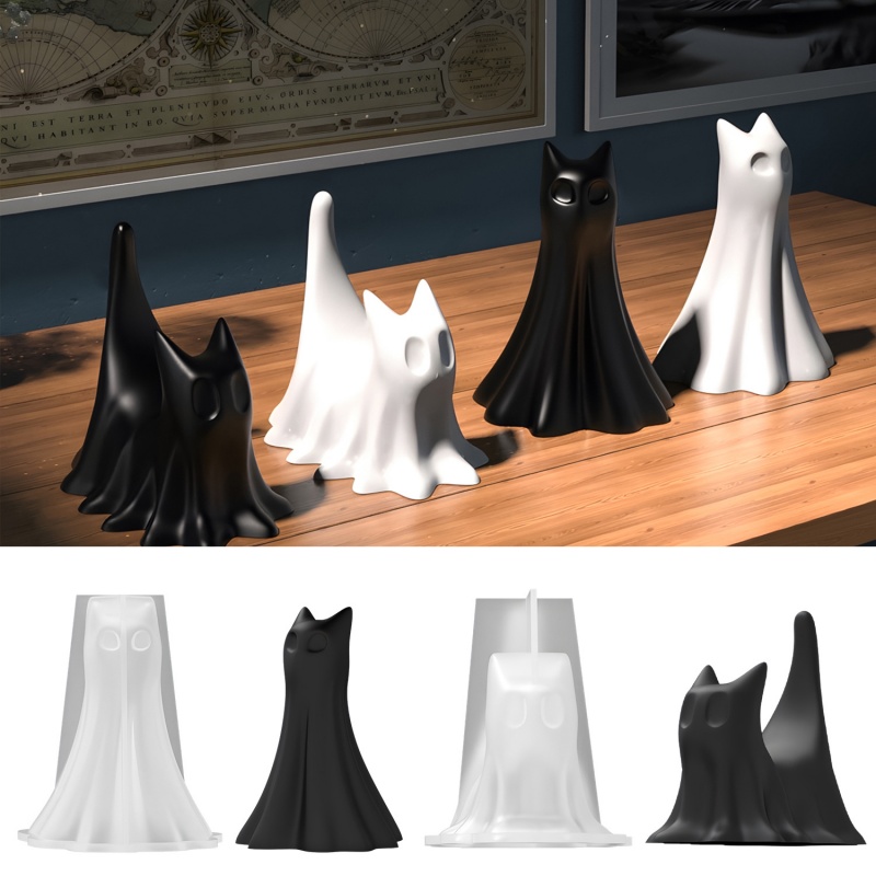 Ghost Cat Halloween Desktop Or - مراجعة Candle Making Tutorial وسعره