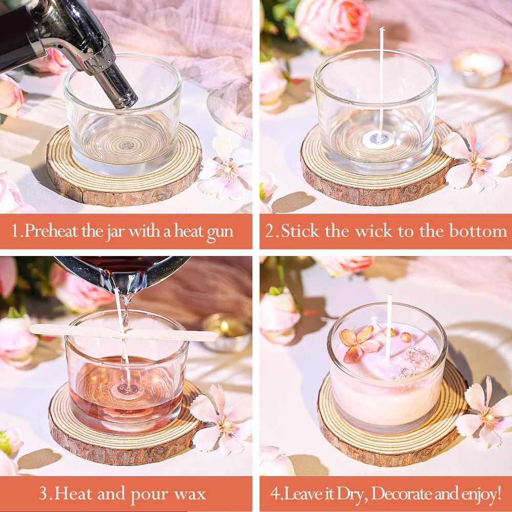 C9 Clear Glass Candle Jars Sma - مراجعة Candle Making Jars Wholesale وسعره