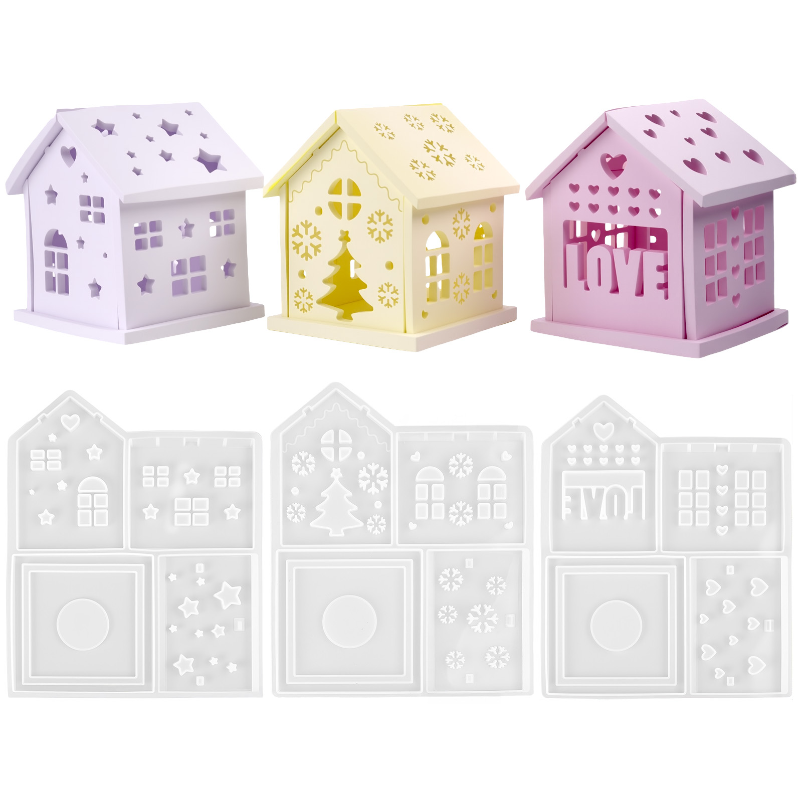 3D House Silicone Mold DIY Chr - مراجعة Candle Making Tutorial وسعره