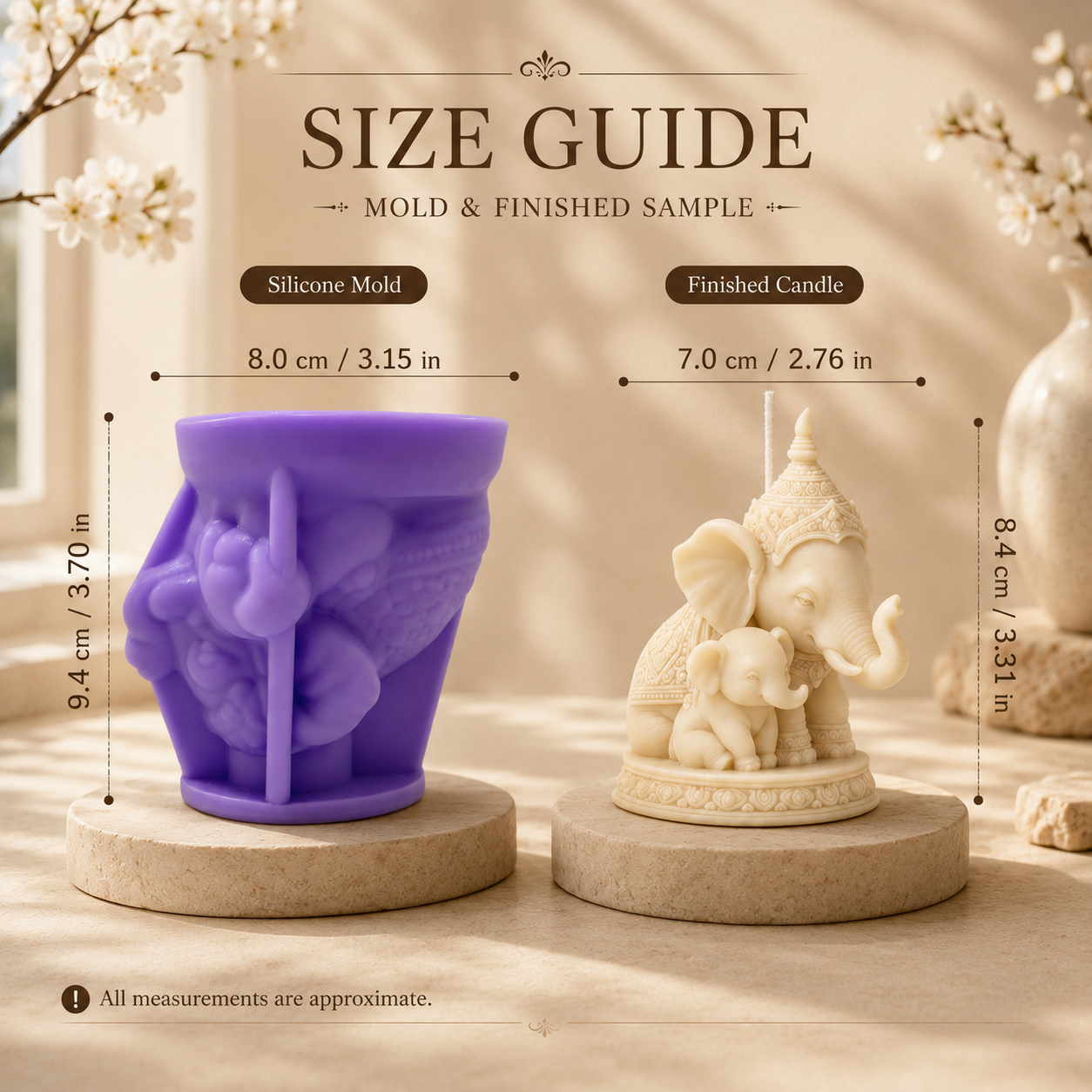 Thai Mother and Child Elephant - مراجعة Candle Making Kit For Kids وسعره