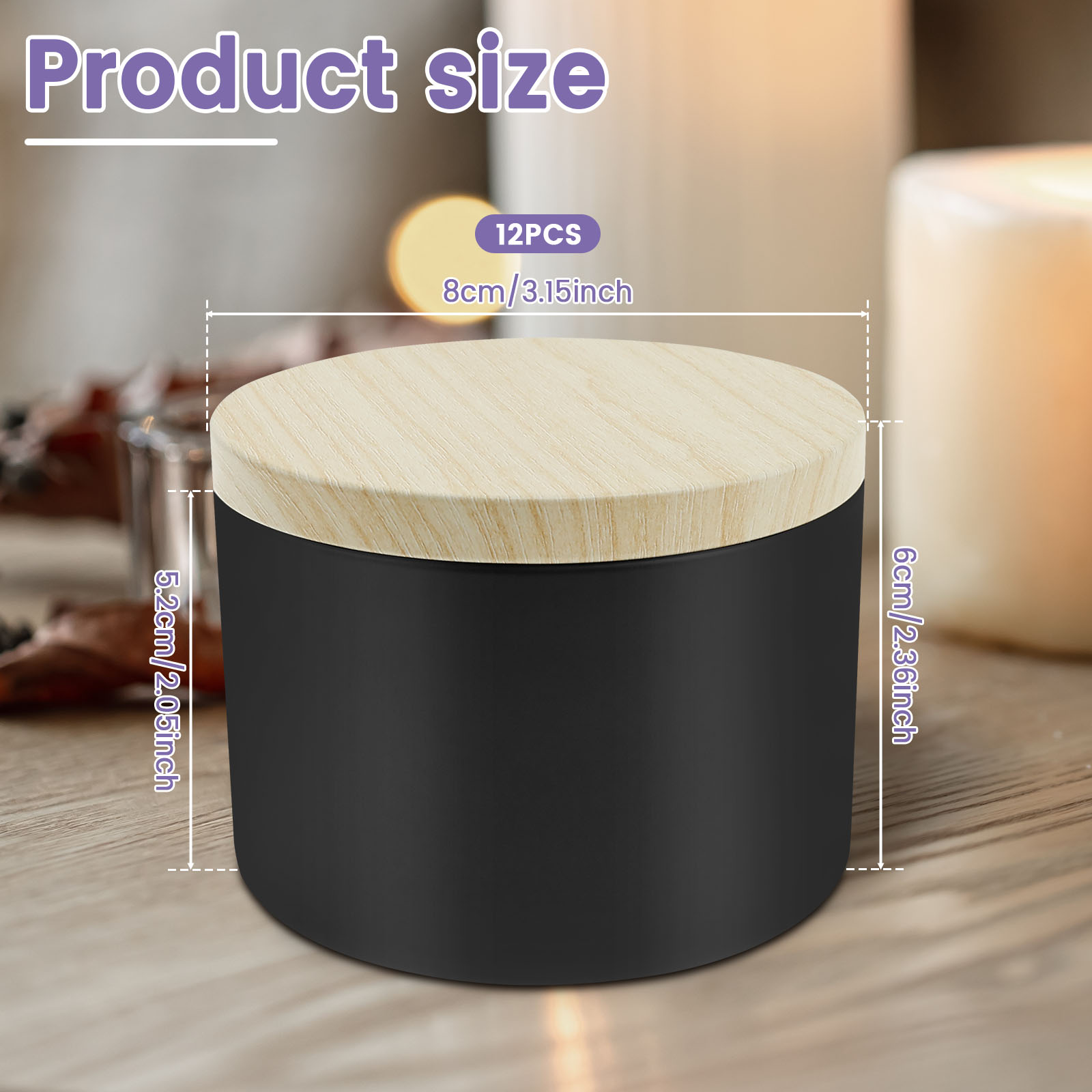 12Pcs 8oz Iron Empty Candle Ti - مراجعة Candle Making Jars Wholesale وسعره