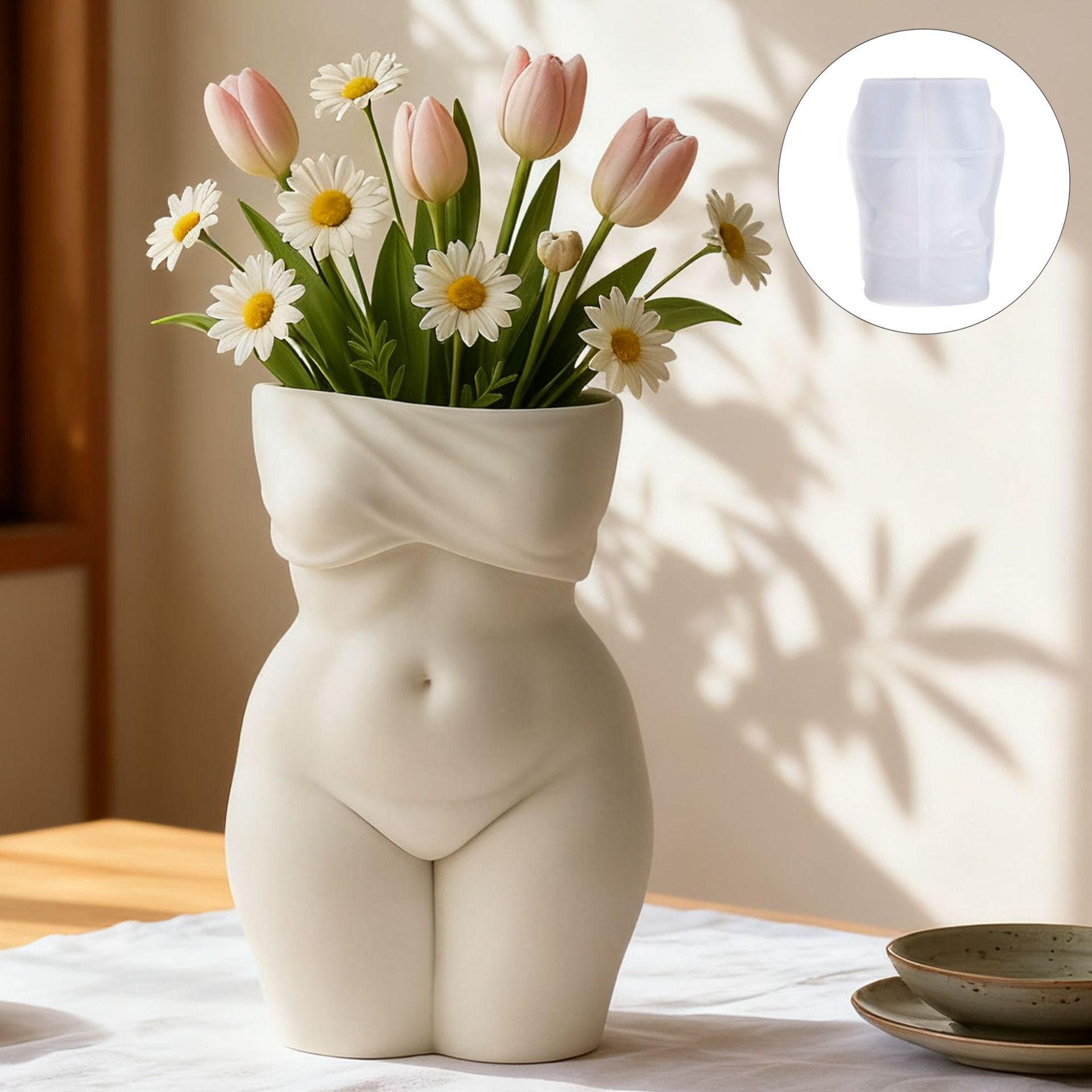 3D Chubby Female Torso Vase Si - مراجعة Candle Making Fat وسعره