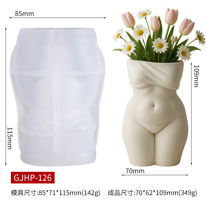3D Chubby Female Torso Vase Si - مراجعة Candle Making Fat وسعره