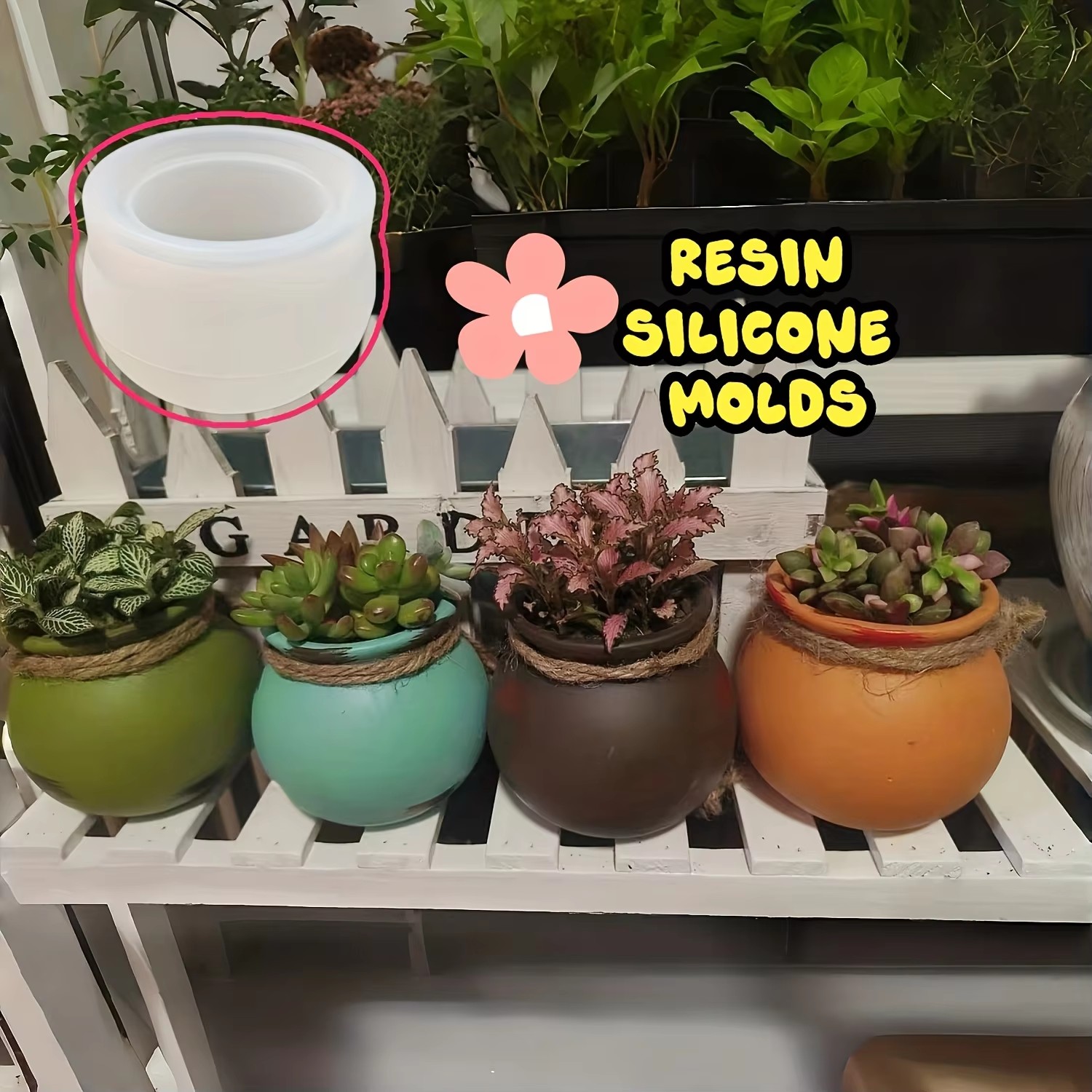 Silicone Flower Pot Molds, Res - مراجعة Candle Making Tutorial وسعره