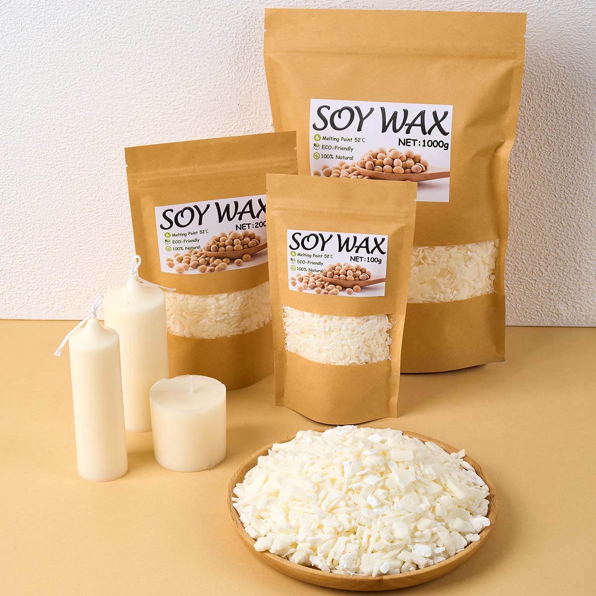 1 Pounds Pure White Soy Wax Fo - مراجعة Candle Making Kits وسعره