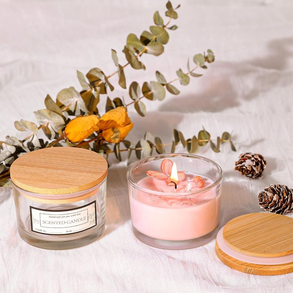 New Clear Glass Candle Jars Tr - مراجعة Candle Making Jars Wholesale وسعره