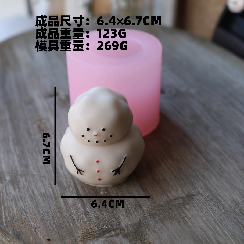 Fat snow man silicone mold DIY - مراجعة Candle Making Fat وسعره