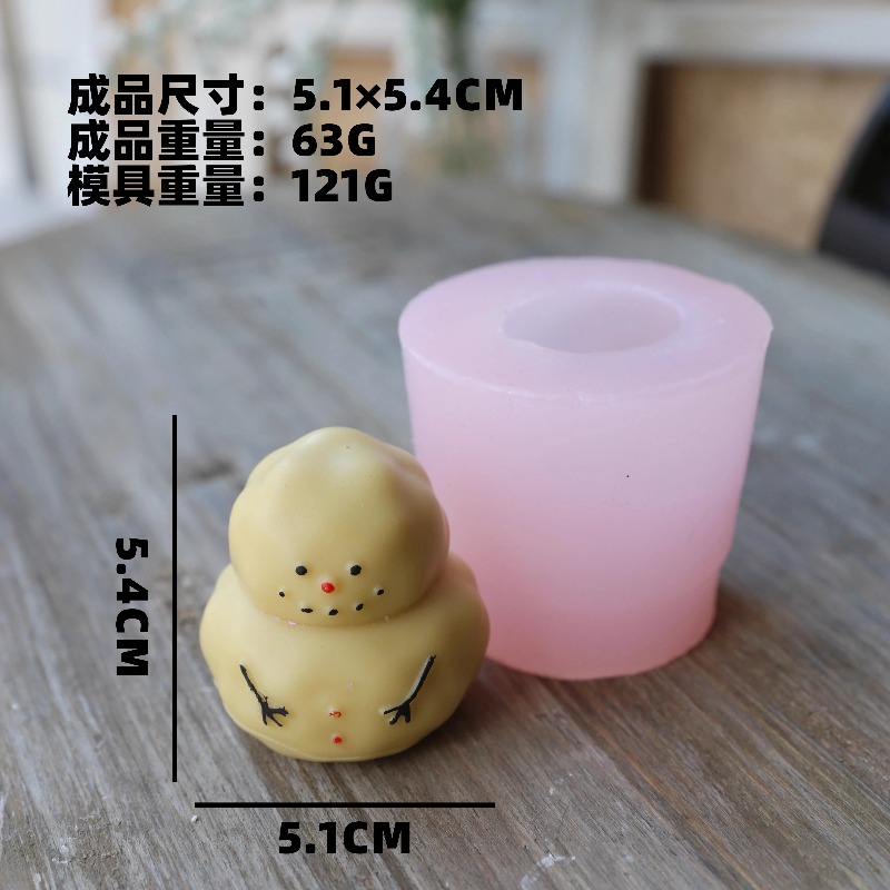 Fat snow man silicone mold DIY - مراجعة Candle Making Fat وسعره