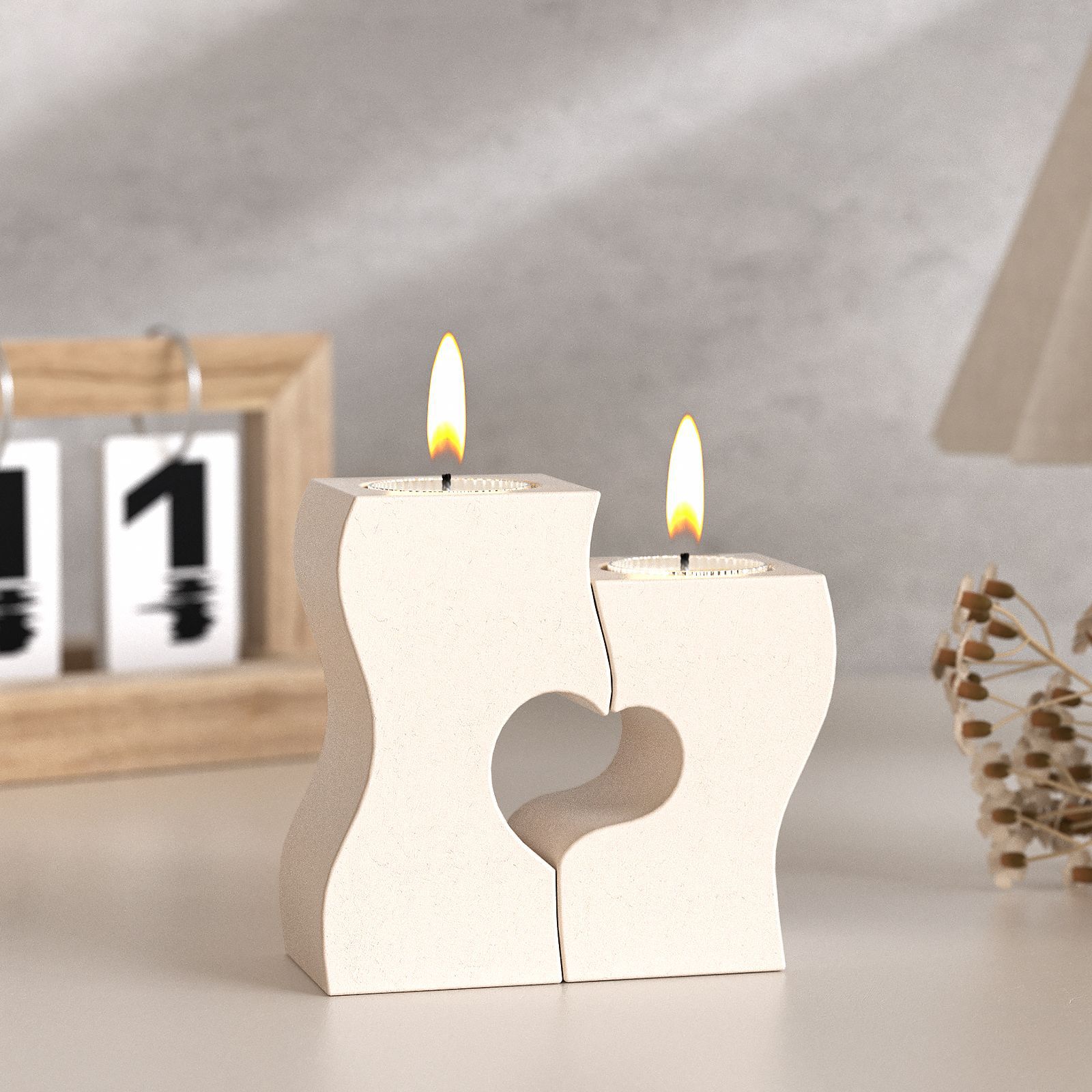S Heart Candlestick Silicone M - مراجعة Candle Making Supplies وسعره