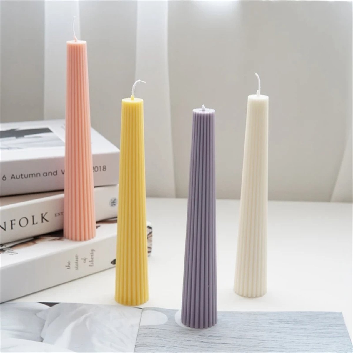 *ABAB Striped Long Pole Column - مراجعة Candle Making Kits وسعره