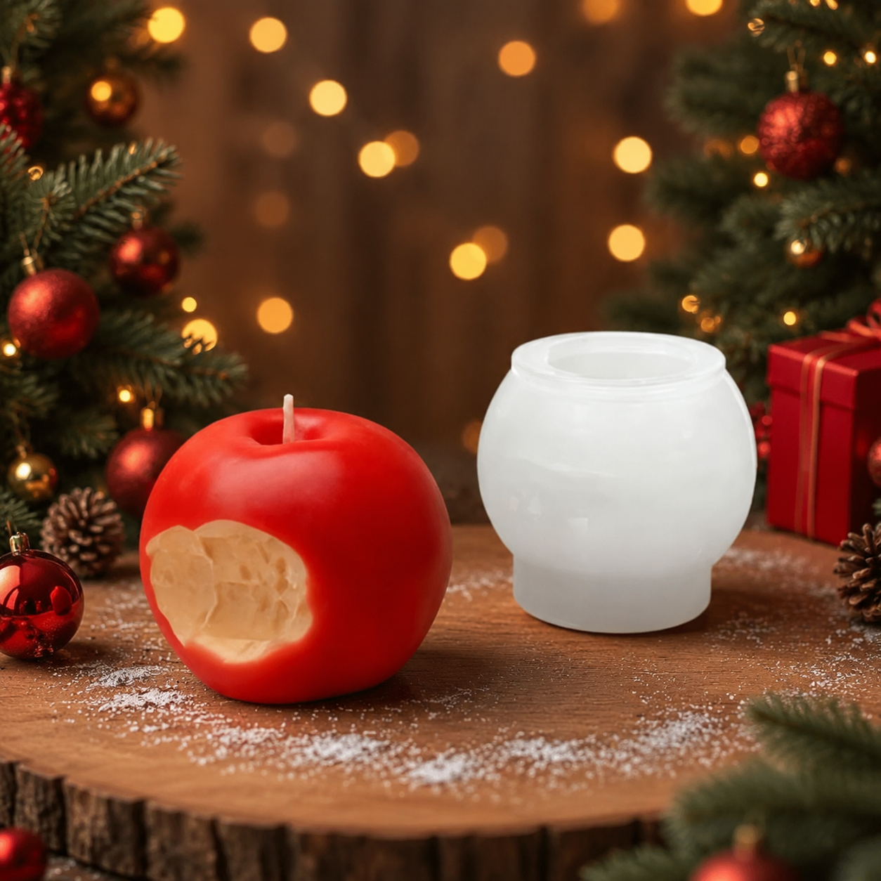 3D Apple Silicone Candle Molds - مراجعة Candle Making Kits وسعره