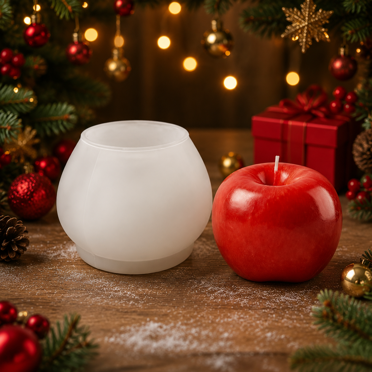 3D Apple Silicone Candle Molds - مراجعة Candle Making Kits وسعره