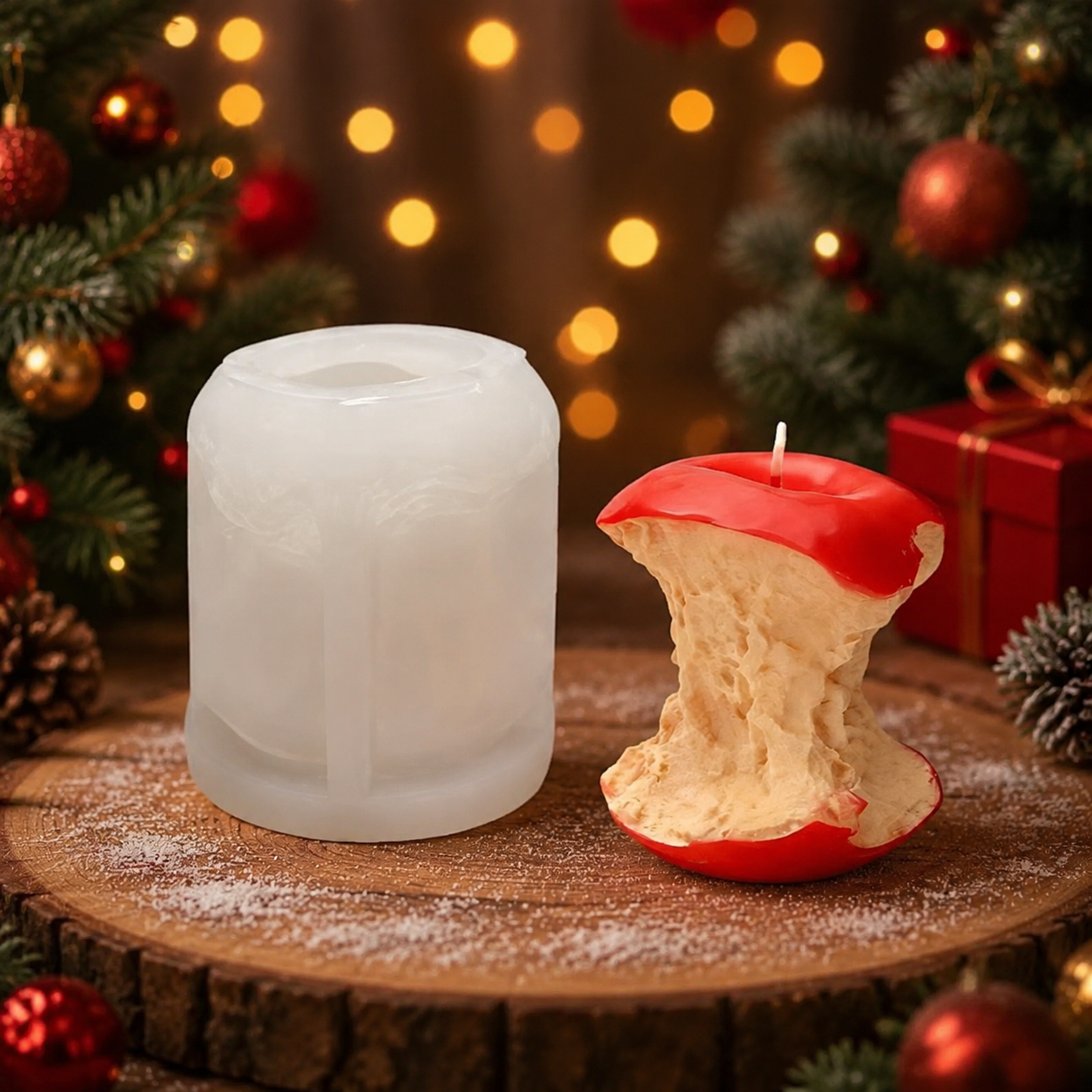 3D Apple Silicone Candle Molds - مراجعة Candle Making Kits وسعره