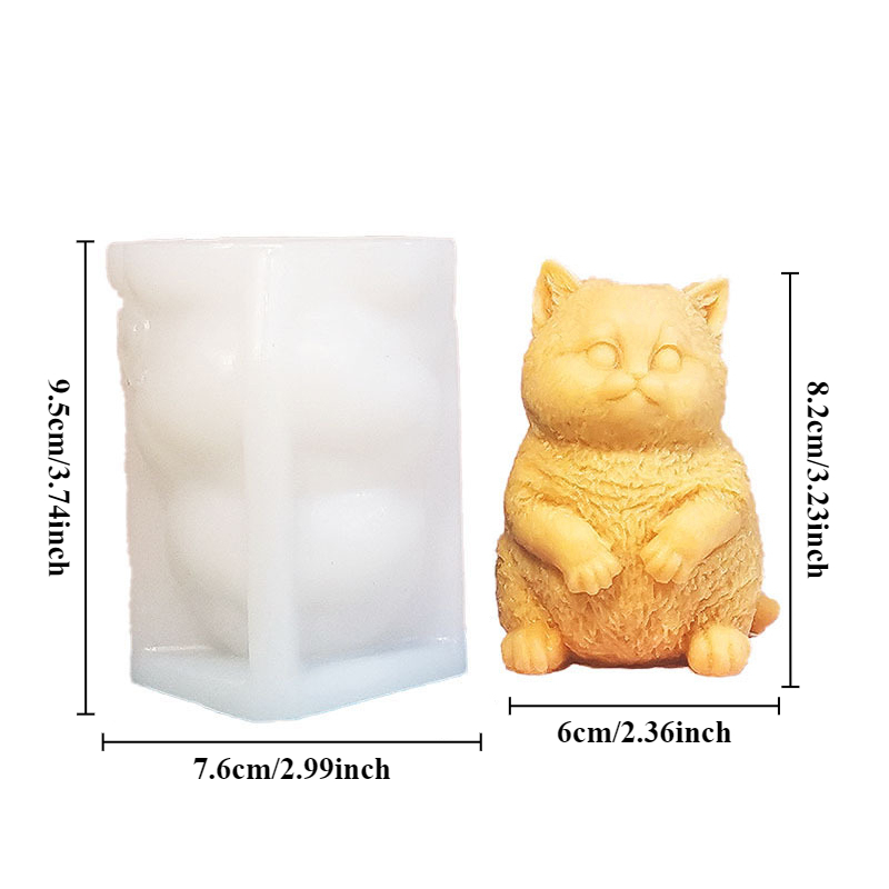 DIY Standing Fat Cat Silicone  - مراجعة Candle Making Fat وسعره