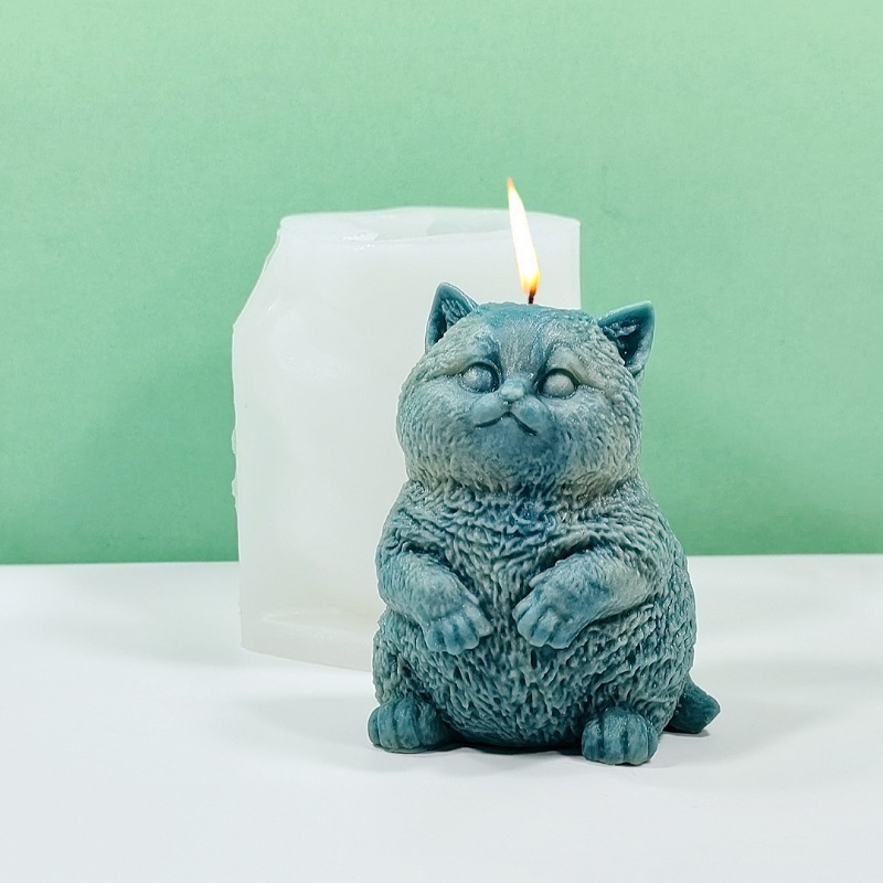 DIY Standing Fat Cat Silicone  - مراجعة Candle Making Fat وسعره