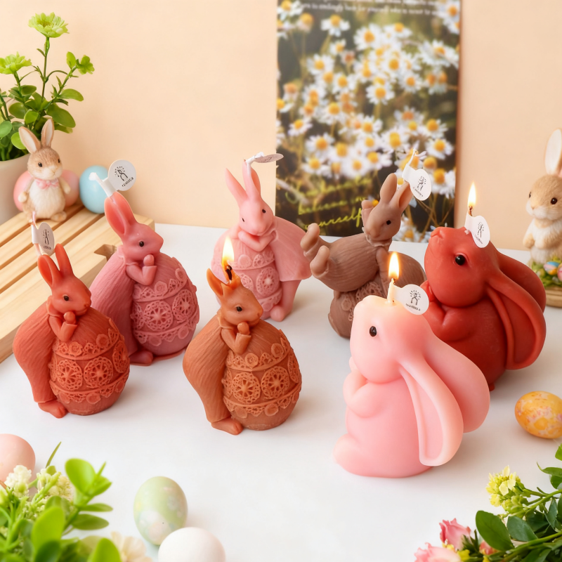 3D Easter Rabbit Silicone Mold - مراجعة Candle Making Fat وسعره