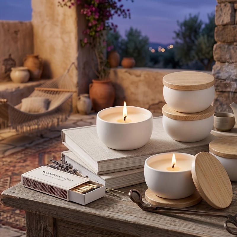 White matte empty candle jars  - مراجعة Candle Making Jars Wholesale وسعره