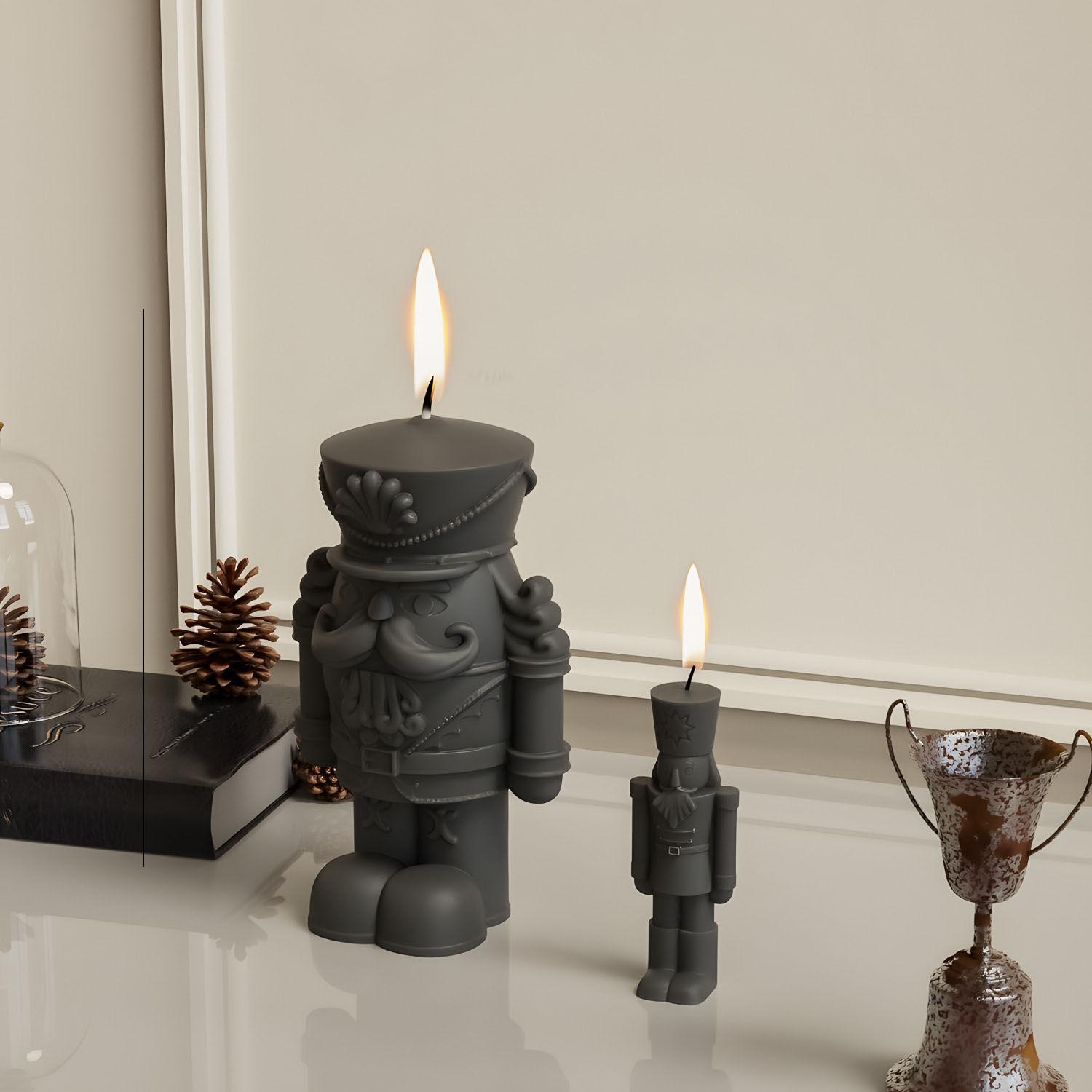 Nutcrackers Soldier Candle Mol - مراجعة Candle Making Fat وسعره
