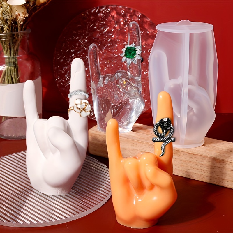 1pc Large Rock Gesture Silicon - مراجعة Candle Making Tutorial وسعره