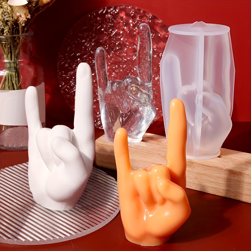1pc Large Rock Gesture Silicon - مراجعة Candle Making Tutorial وسعره