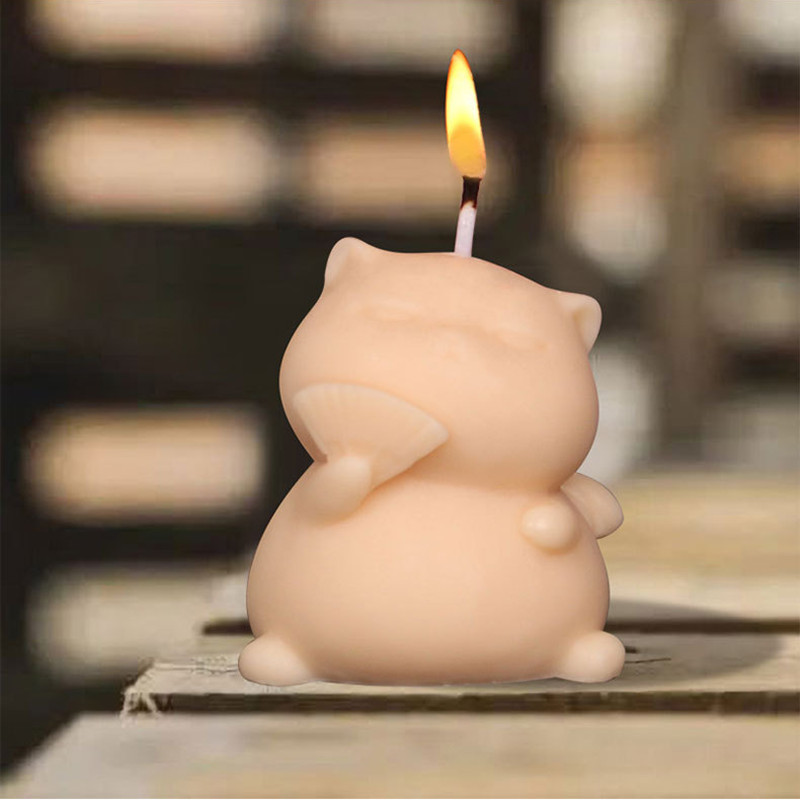 Cute Fat Cat Silicone Candle M - مراجعة Candle Making Fat وسعره