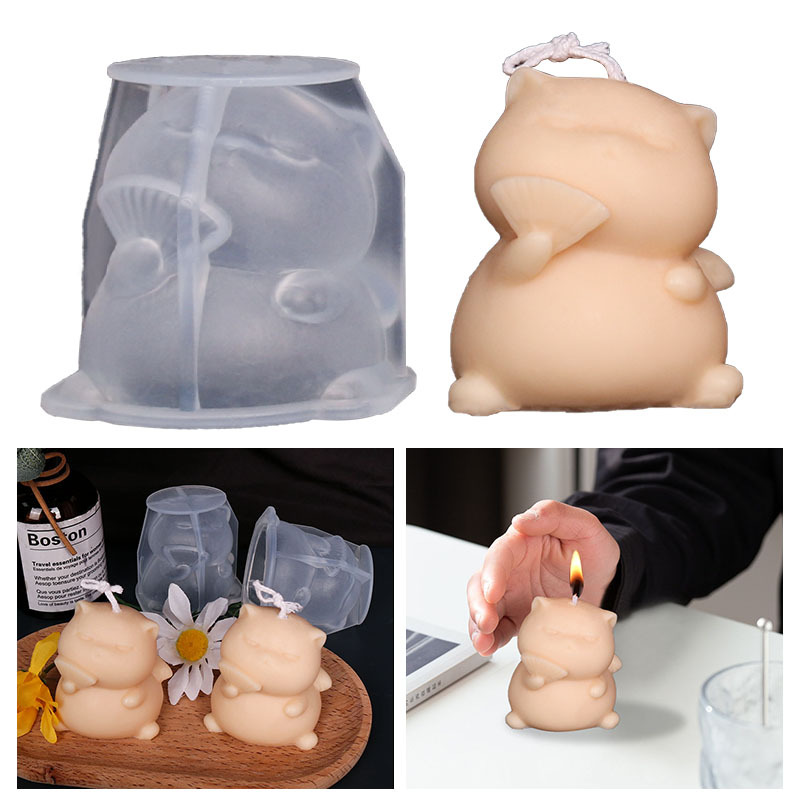 Cute Fat Cat Silicone Candle M - مراجعة Candle Making Fat وسعره