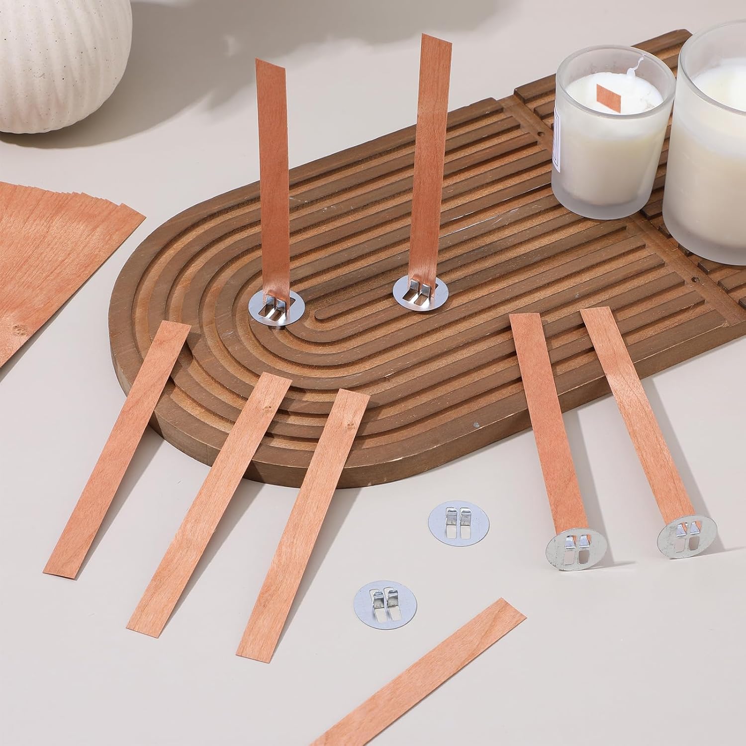 60Pcs Wood Wicks for Candles M - مراجعة Candle Making Wicks وسعره