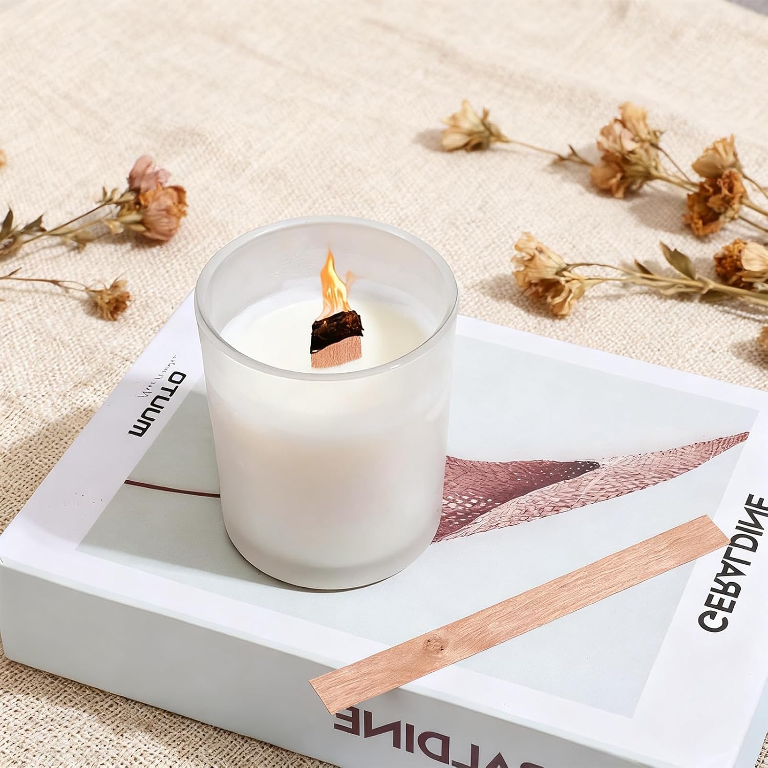 60Pcs Wood Wicks for Candles M - مراجعة Candle Making Wicks وسعره