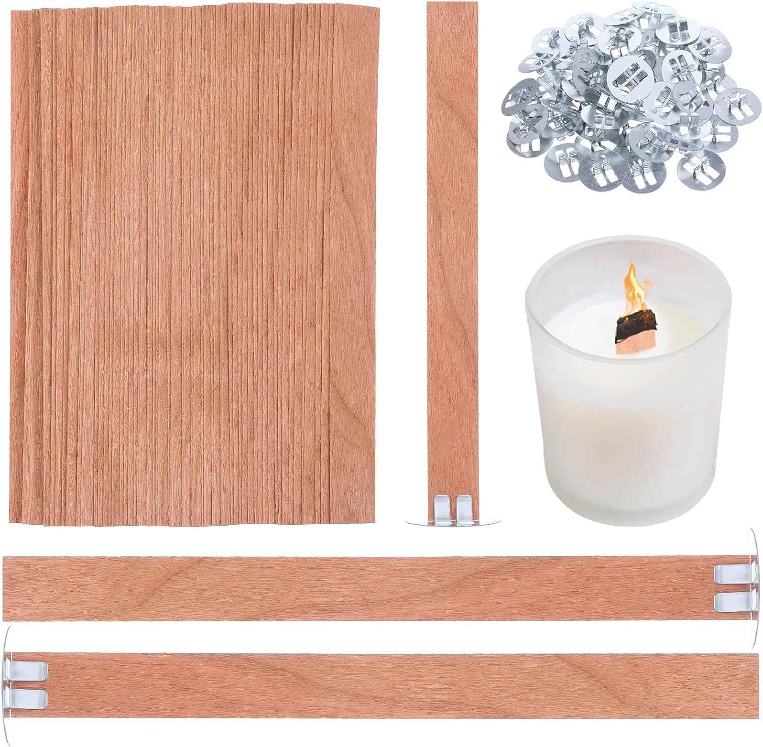 60Pcs Wood Wicks for Candles M - مراجعة Candle Making Wicks وسعره