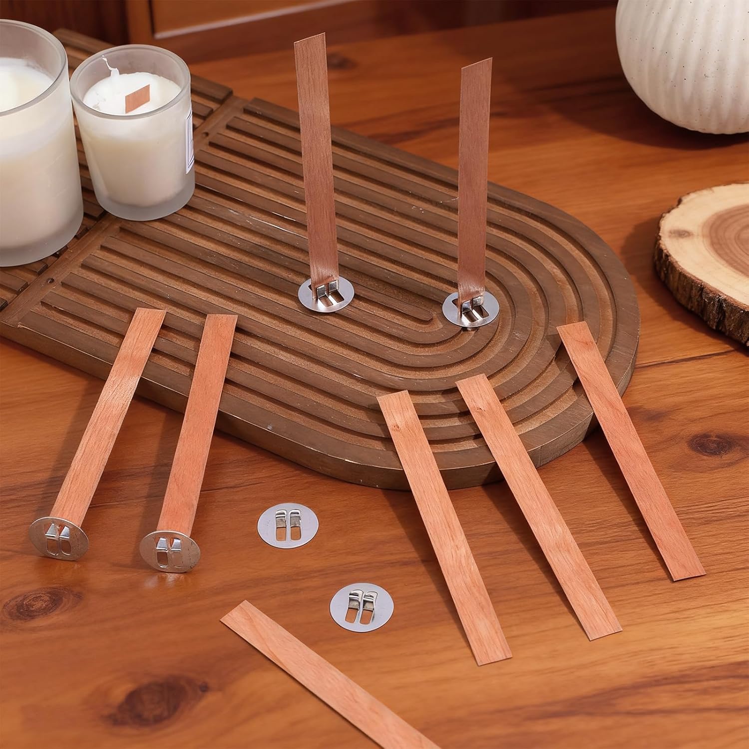 60Pcs Wood Wicks for Candles M - مراجعة Candle Making Wicks وسعره