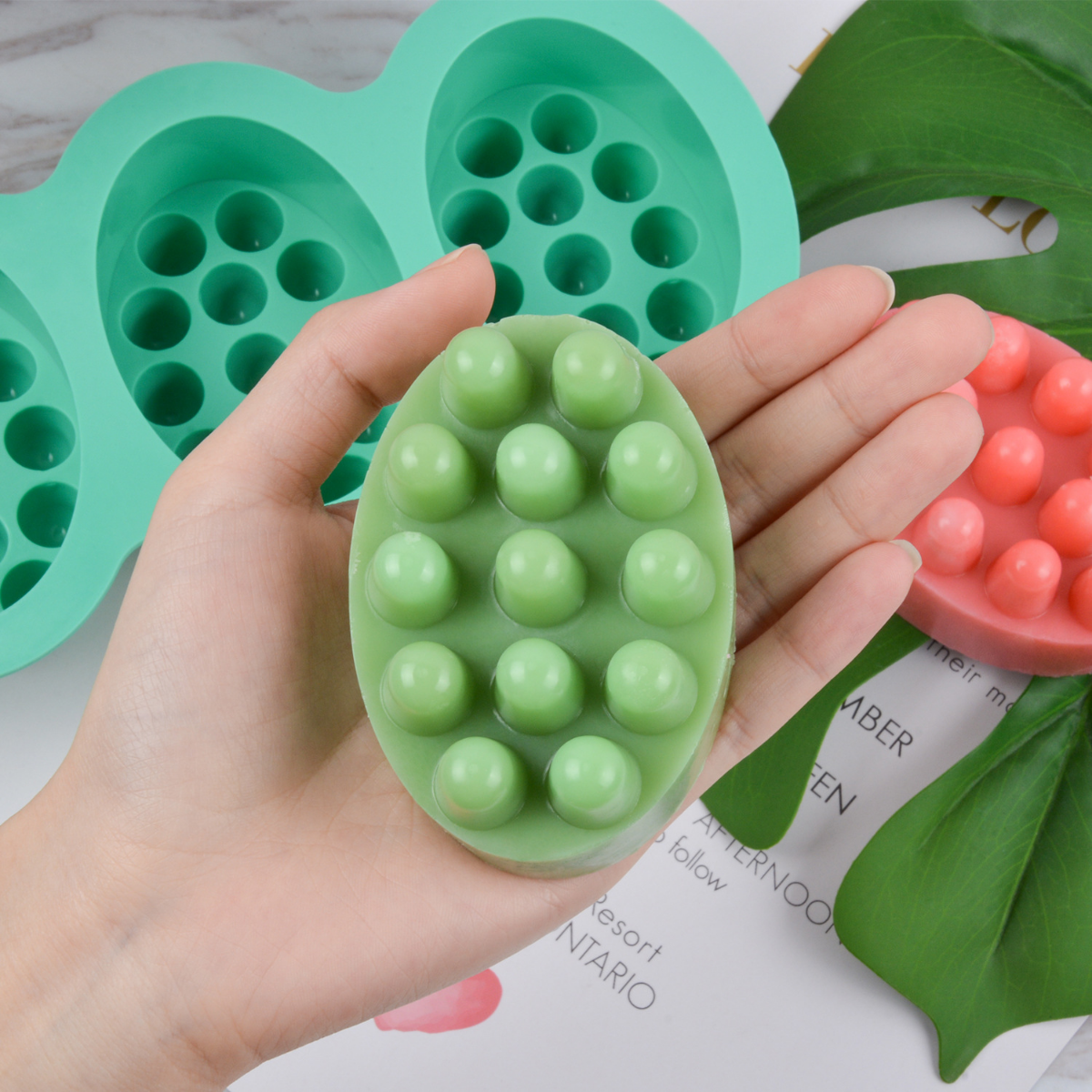 4 Hole Oval Massage Soap Silic - مراجعة Candle Making Kits وسعره