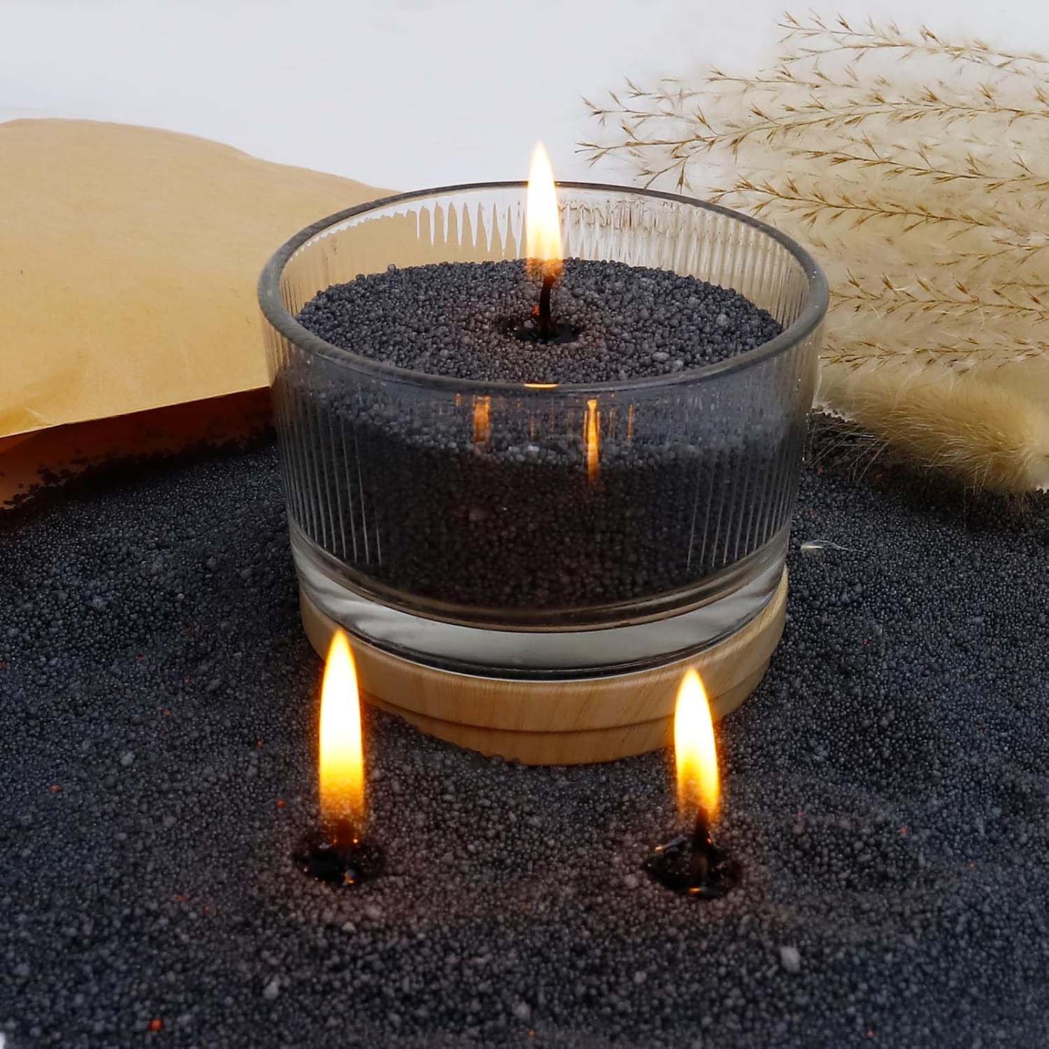 Black Candle Sand with Wick, 2 - مراجعة Candle Making Wicks وسعره