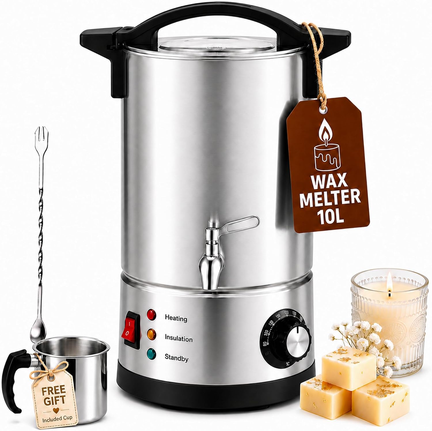10L Wax Melter for Candle Maki - مراجعة Candle Making Tempe وسعره