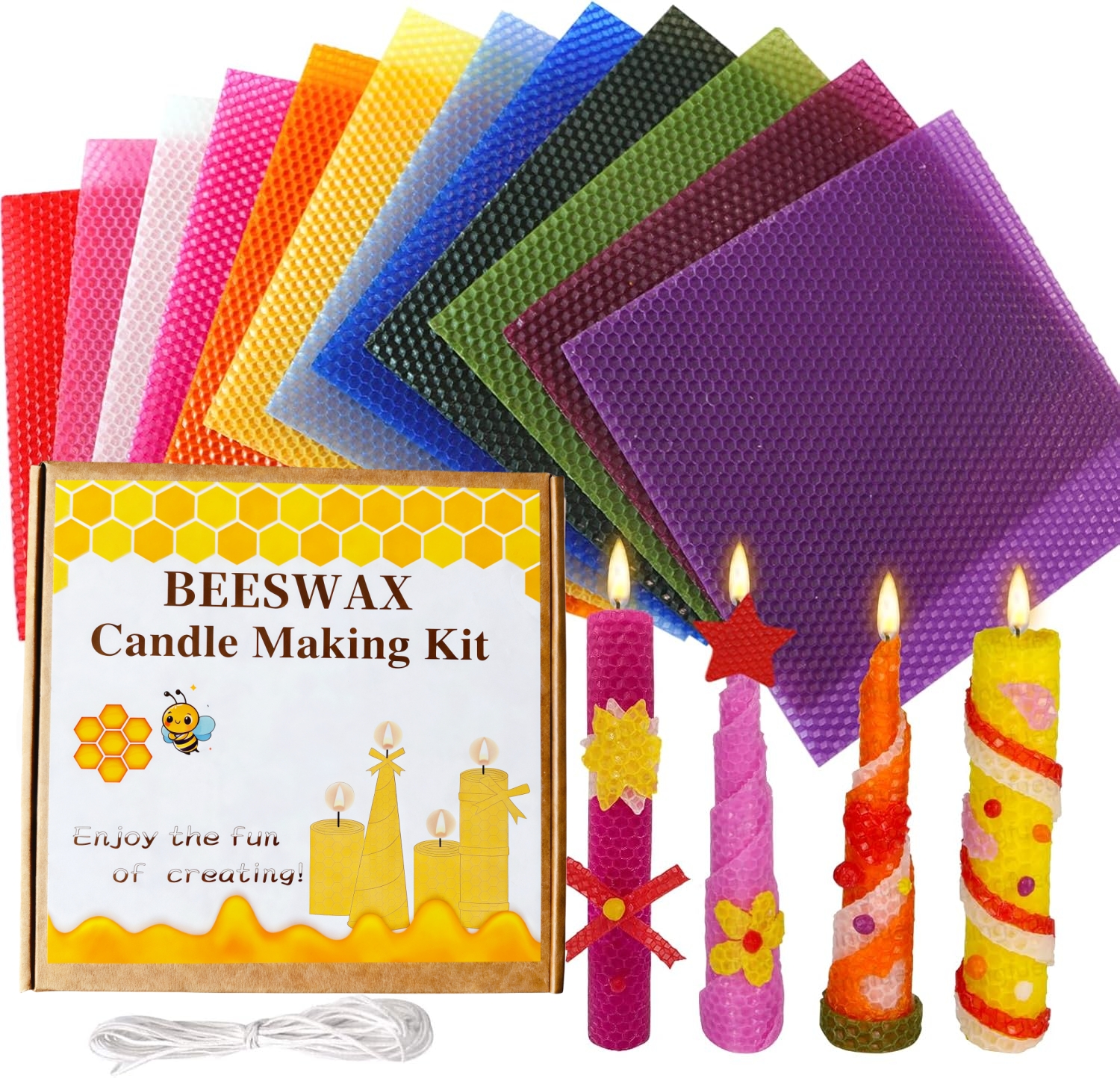 Beeswax Candle Making Kit 12pc - مراجعة Candle Making Kit For Kids وسعره